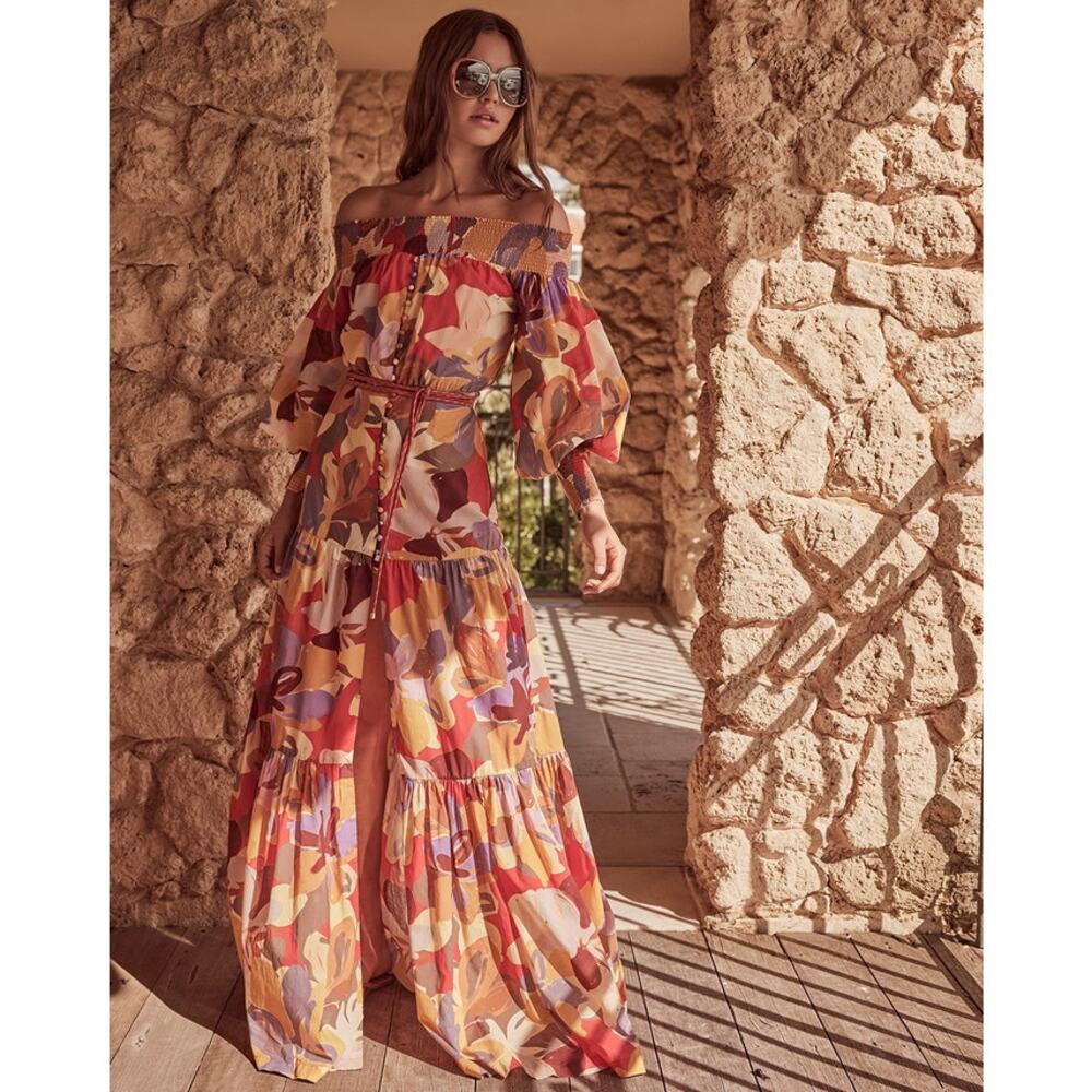 Rebecca Vallance Santiago Off-Shoulder Maxi Dress EU 32 US 0 Resort‎ Summer